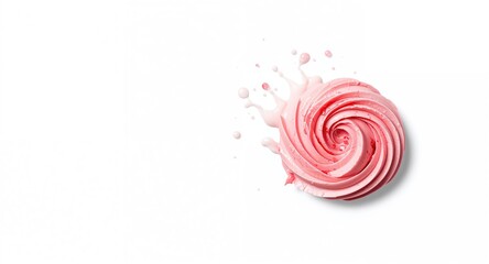 Smeared frosting on a cake surface, emphasizing texture for bakery decoration practice