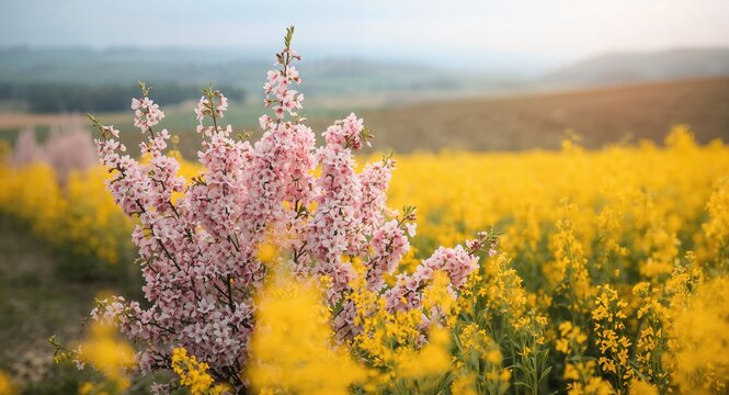 Pastel-colored objects on a spring background, suitable for use as a UI backdrop or editorial header