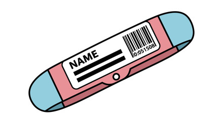 Customize your stationery with this vibrant name tag for business