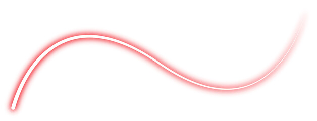Red neon light wave abstract graphic
