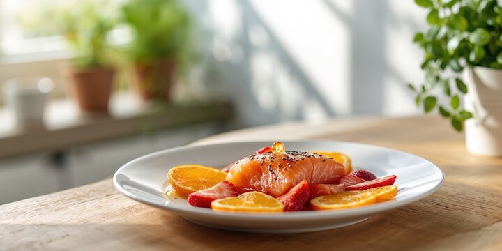 Splash of green cucumber in transparent water creates a refreshing background for text or UI design