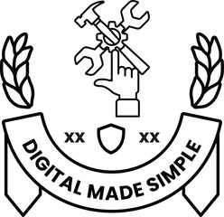 A logo for digital made simple