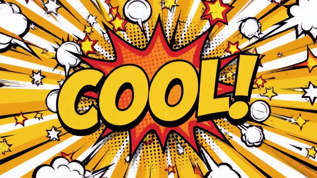 Dynamic burst with 'COOL!' text for exciting designs and bold impactful statements