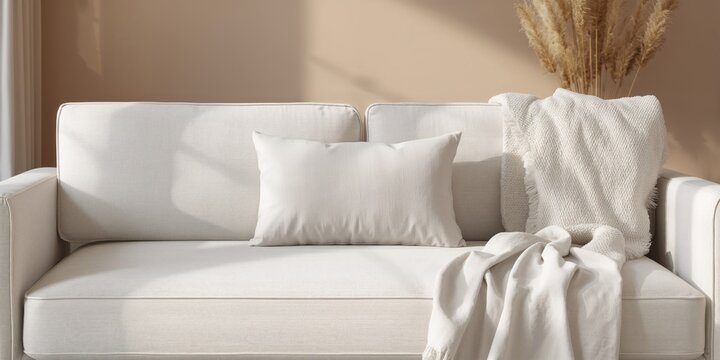 Rectangle cushion used as a background for text and layout, emphasizing simplicity and clean design, World Text and Layout Design Awareness