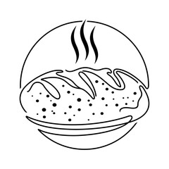 Sourdough logo vector illustration template black and white