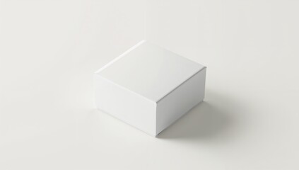 Fototapeta premium Box packaging mockup showing product container with clean design, suitable for branding or layout purposes, background for text and layout, World Packaging Day