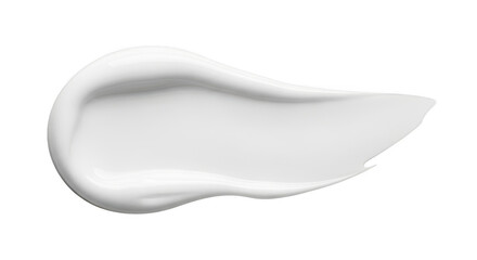 White cosmetic cream smear isolated for beauty product advertising