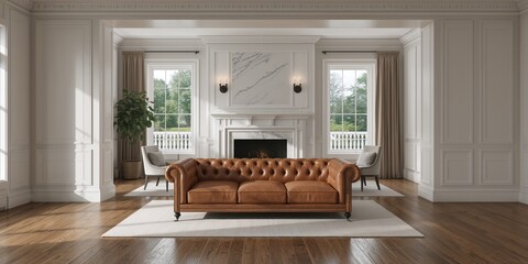 Fototapeta premium Aerial view of a rectangular carpet used as a decorative floor covering, suitable for interior design projects