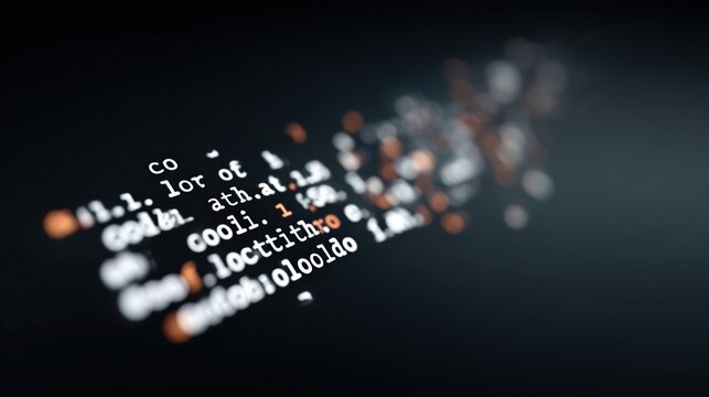 Background of binary code symbols showing programming codes. Generative AI