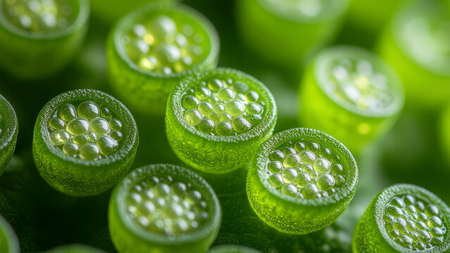 Plant Cell Structure with Chloroplasts