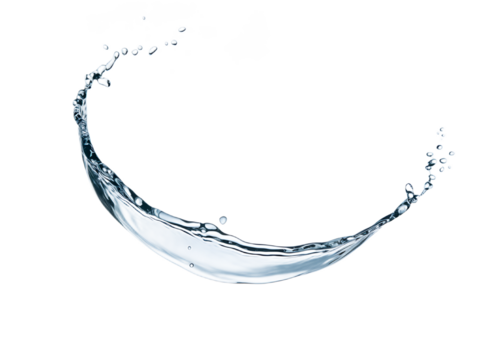 Spiral Aqua Water Swirl Splash Isolated on Transparent Background
