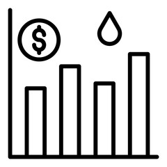 Oil Stock Market Icon