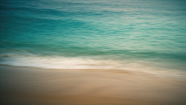 Abstract ocean seascape with blurred motion effects, vintage color processing, suitable for artistic backgrounds