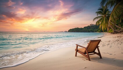 Fototapeta premium Dreamy ocean coast in summer, ideal for beach relaxation and seaside activities