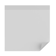 3D notepad. Sticky note. 3D illustration.