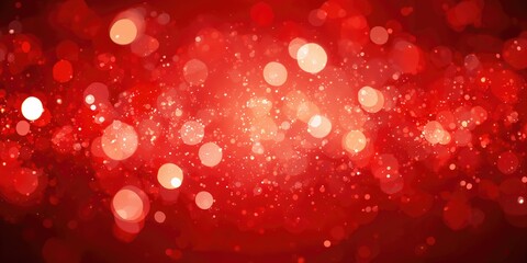 Sparkling red bokeh as a vibrant abstract backdrop for visual emphasis, suitable for design layouts and artistic projects