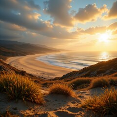 Coastal Landscape at Golden Hour