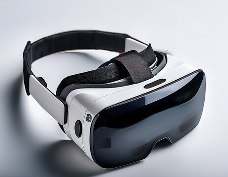 Virtual reality headset on a white background