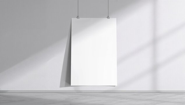 A1 poster mockup with a folding effect, useful for layout and design testing
