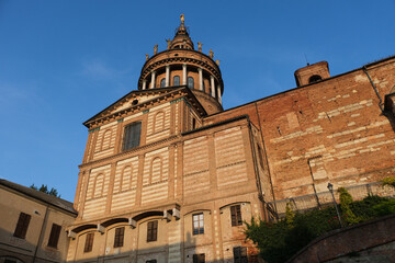 La chiesa di Sant'Eusebio a Camagna Monferrato in provincia di Alessandria, Piemonte, Italia.
