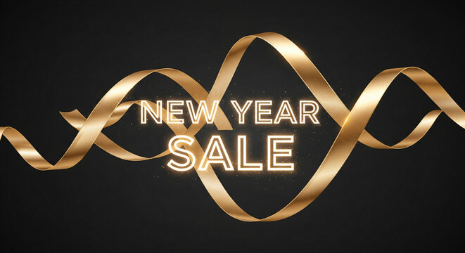 New year sale gold editable text effect New Year Sale Gold Black Background