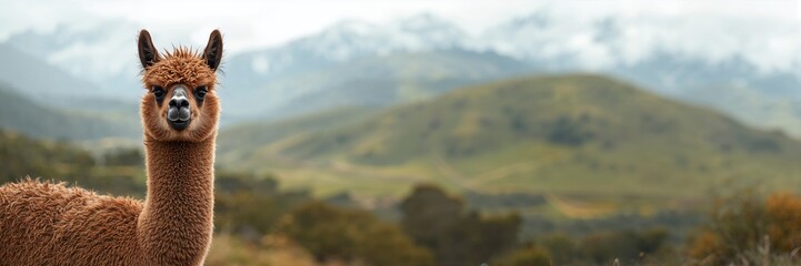 Obraz premium Alpaca dressed in the style, showcasing textile craftsmanship and fashion details