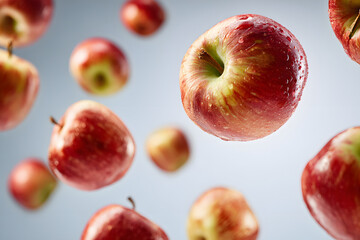 red apples on a white background
