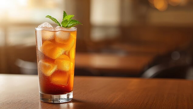 Iced Thai tea serving as a refreshing beverage, ideal for hot weather relaxation, World Thirst Day