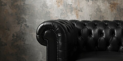 Vintage sofa with textured fabric used as a background for interior design layout, emphasizing upholstery details