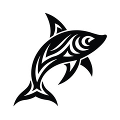 Fototapeta premium Modern Tribal Shark Symbol Illustration