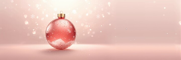 Fototapeta premium Hand-drawn digital Christmas ornament with translucent effect, seasonal decoration for holiday celebrations