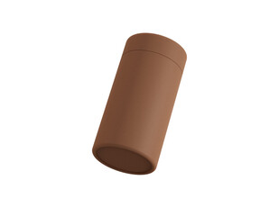 Eco friendly brown paper jar or tube packaging for various products. 3d illustration
