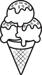 ice cream cone vector illustration