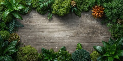 Moss green decorative indoor plant used for interior decoration, suitable as a background for design layouts