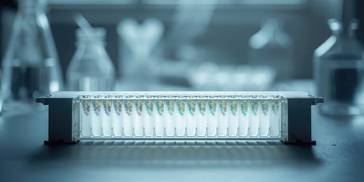 Close-up of a gel electrophoresis result for DNA analysis, highlighting the importance of precise laboratory procedures