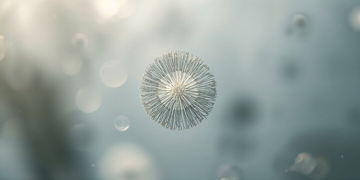 Eunotia sp diatom forming filament structures in freshwater, emphasizing aquatic preservation
