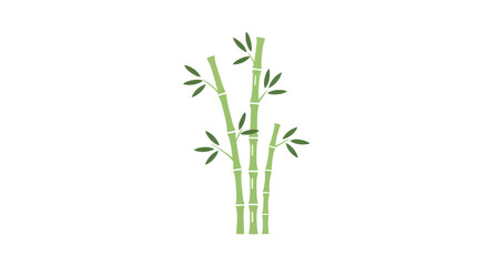 Stylized botanical illustration of bamboo stalks symbolizing natural growth and serene elegance in a minimalist design