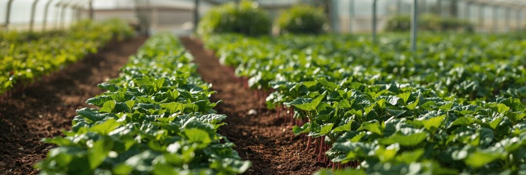 Fresh green leaves of beetroot in the garden, emphasizing organic vegetable cultivation - Powered by Adobe