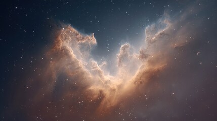 Fototapeta premium The middle of the Heart nebula in the constellation of Cassiopeia