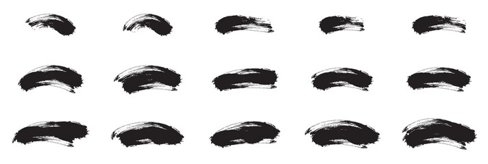 Vector brush streaks pack marker ink strokes grunge. abstract grunge texture on white background.Black brush strokes vector illustration