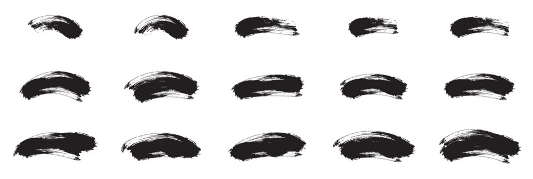 Vector brush streaks pack marker ink strokes grunge. abstract grunge texture on white background.Black brush strokes vector illustration