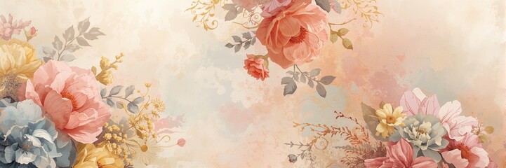 New digital floral print design for collection, ideal for fabric backgrounds and textile patterns