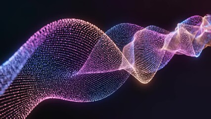 Technological innovation and connectivity conceptually represented through a close up shot of a persons hand touching a cell phone set against an abstract background radiating colorful lights.