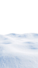 Obraz premium A 3D render of a clean snowdrift, soft texture, isolated on transparent background, PNG