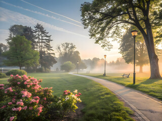 Obraz premium morning garden 1 