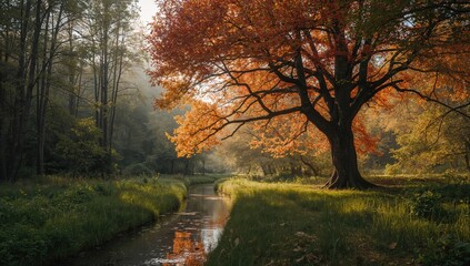 A lush forest landscape in northern Tunisia used as a background for text and layout, emphasizing natural scenery