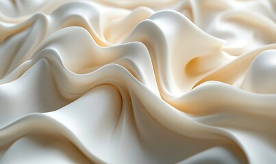 Obraz premium Luxurious ivory silk fabric waves texture
