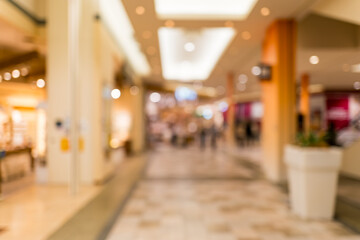 ショッピングセンターのぼかし背景｜広告・バナー用素材