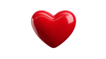 Heart emoji in glossy 3D shading