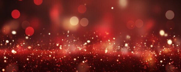 red christmas bokeh lights background